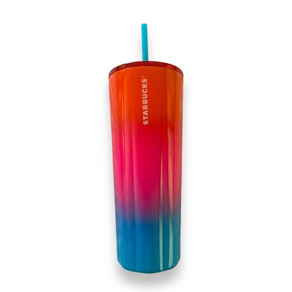 Starbucks 2023 Ombre Gradient Sunset Cold Cup 24oz Stainless Steel Tumbler - Picture 12 of 12